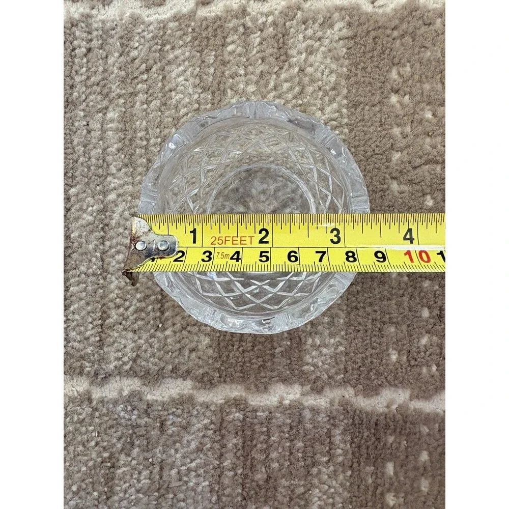 Bohemia Czech Republic Lead Crystal Bowl 24% PbO Scalloped Cut Glass Dish